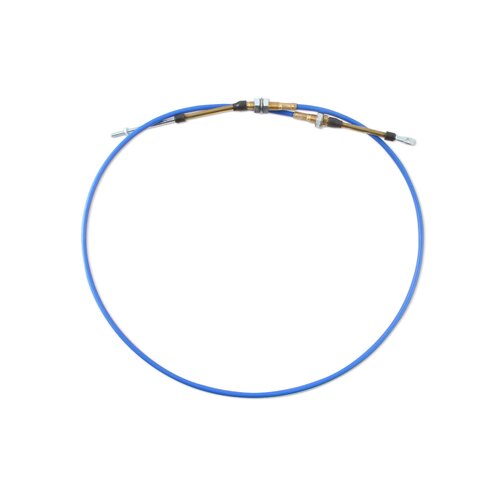 B&M Shifter Cable, Unimatic, 5 ft. Length, Morse Style, Eyelet/Threaded Ends, Blue, Each