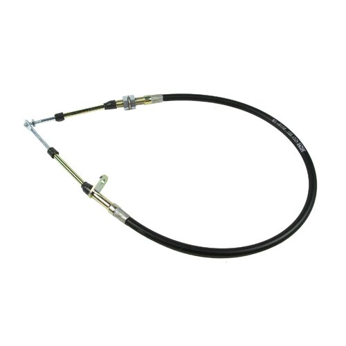 B&M Shifter Cable, Super Duty, 3 ft. Length, Morse Style, Eyelet/Threaded Ends, Black, Each