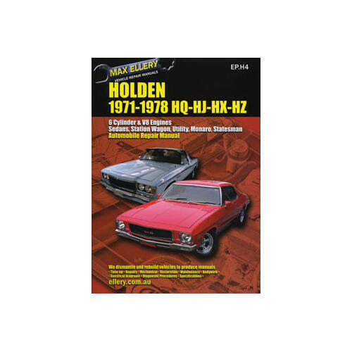 Ellery Books, Repman: Holden HQ HJ HX HZ 1971-78