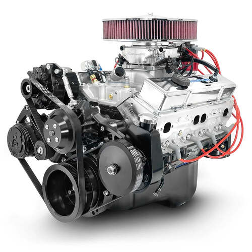 BluePrint Engines Crate Engine, For GM Chevrolet Small-Block, 350ci, 341 HP, Deluxe Dressed with Black Pulley Kit, Fuel Injected, Each