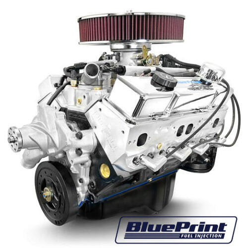 BluePrint Engines 383 c.i. Small Block GM style drop in ready Engine - dressed longblock w/ carb. in