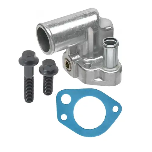 BluePrint Engines Engine Coolant Thermostat Housing, 90 Degree Angle for Ford Windsor 302, 351, Alum