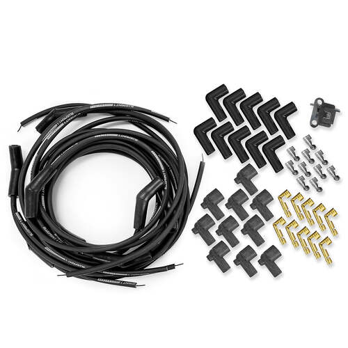 BluePrint Engines 8mm Spark Plug Wire Set, 135° Boots, For GM Chev Big Block & Ford Small Block, Set