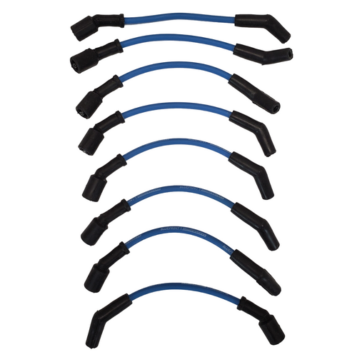 BluePrint Engines 8.65mm Assembled Spark Plug Wire Set, 180° Boots, Blue, For GM LS, Set