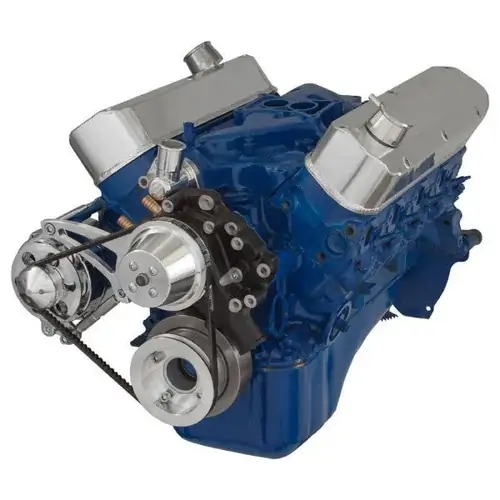 BluePrint Engines Engine Pulley Kit, Small Block Ford 351W Front Accessory Drive, V-Belt with Altern