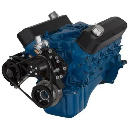 BluePrint Engines Engine Pulley Kit, Small Block Ford 351W Front Accessory Drive, V-Belt with Altern