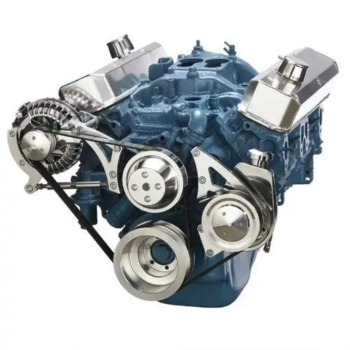 BluePrint Engines Engine Pulley Kit, Small Block Chrysler Front Accessory Drive, Dual-Belt Quick Ser