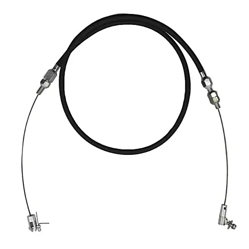 BluePrint Engines Carburetor Accelerator Cable, 36" Stainless Braided Kit - Universal Black