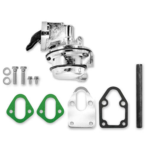 BluePrint Engines Mechanical Fuel Pump, For GM Chev Small Block 262-400ci, 2 Valve, 80 GPH, 6 psi, Each