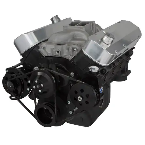 BluePrint Engines Engine Pulley Kit, Big Block Chevy (Tall Deck) Front Accessory Drive, V-Belt with