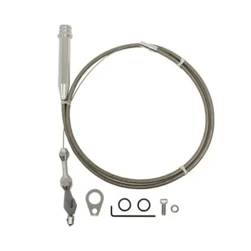 BluePrint Engines Transmission Shift Cable, Cable Kit, Chevy-GM 700R4 Transmission Kickdown, Stainle