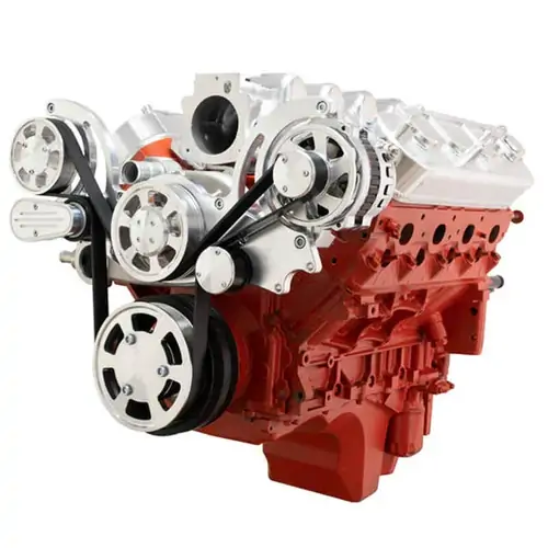 BluePrint Engines Engine Pulley Kit, LS Front Accessory Drive, Full Serpentine with Alternator, A/C