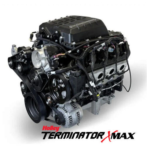 BluePrint Engines GM LS Compatible Pro Series 376 C.I. Deluxe Dressed, Supercharged, Natural Pulley