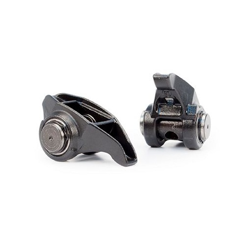 COMP Cams Rocker Arms, Upgraded Trunnion, Stud Mount, 1.8 Ratio, Roller Fulcrum, Steel, Black Oxide, For Chevrolet, LS7, Set of 16