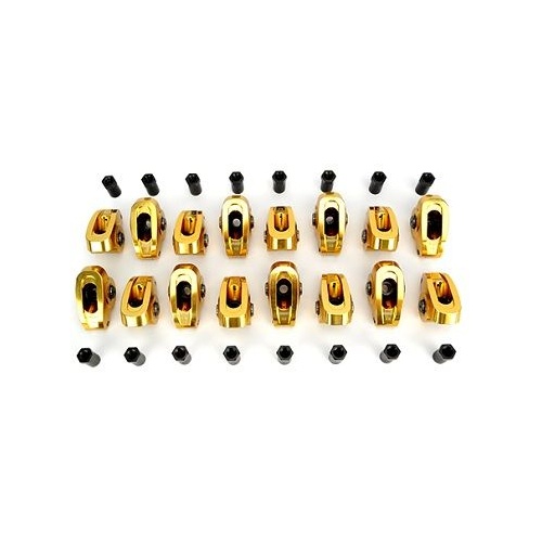 COMP Cams Rocker Arm, Ultra Gold, ARC, 1.5 Ratio, For Chevrolet Small Block, 3/8 in. Stud, Set of 16