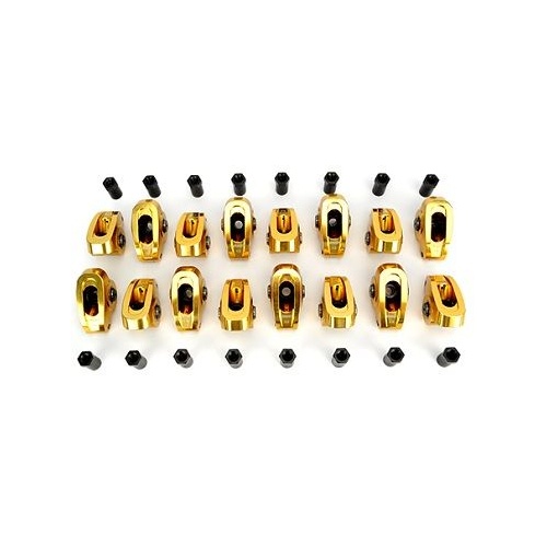 COMP Cams Rocker Arm, Ultra Gold, ARC, 1.82 Ratio, Pedestal Mount GM LS1, LS2, LS6, Set of 16