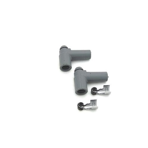 FAST 2 Pack of 90 Degree HEI Spak Plug Boots and Terminals