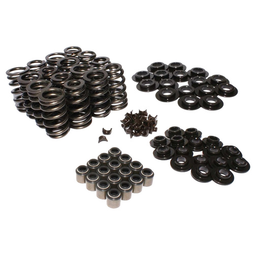 COMP Cams Valve Springs, Single Type Beehive Style 372 lbs./in. Rate 1.075 in. Top o.d. Locks Retainers Set of 16