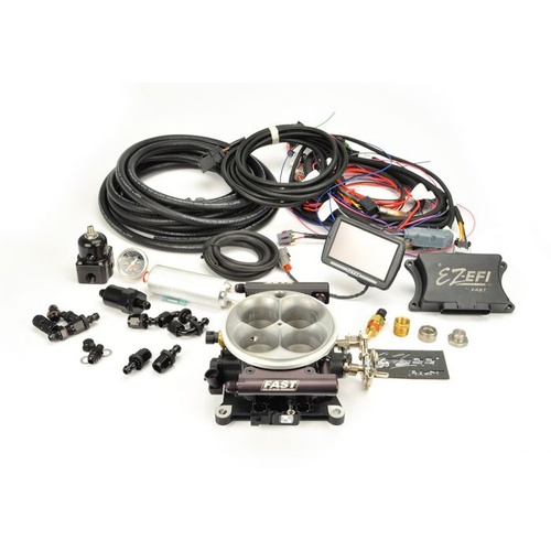 FAST Throttle Body Fuel Injection, EZ-EFI Self Tuning, Speed Density, 4-Barrel, Square Bore, Includes Fuel Pump, Kit