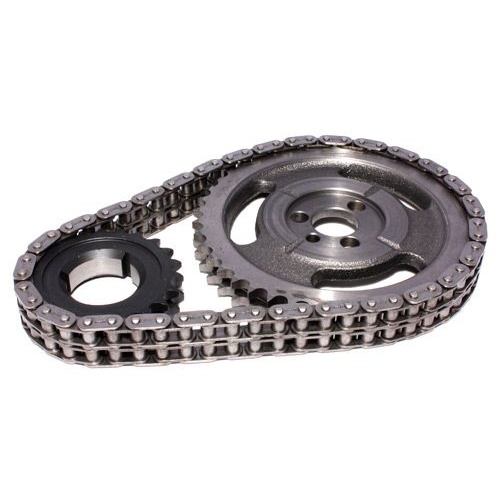 COMP Cams Timing Chain and Gear Set, Hi-Tech, Double Roller, Iron/Billet Steel Sprockets, '78-'86 For Chevrolet V6 and 265-400 Small Block, Set