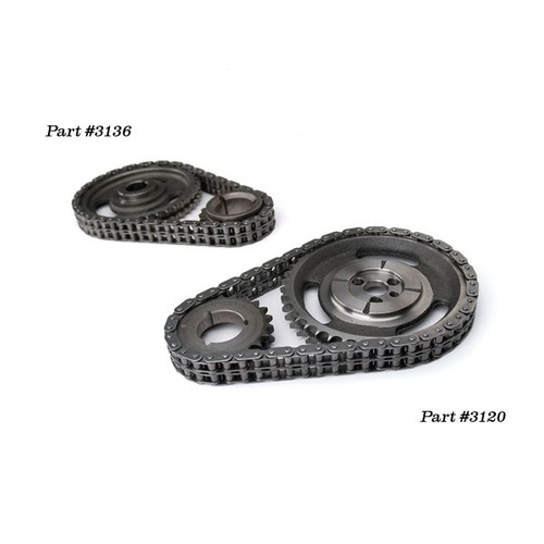 COMP Cams Timing Chain and Gear Set, Hi-Tech, Double Roller, Iron/Billet Steel Sprockets, Single Bolt For Chrysler 383-440, Set