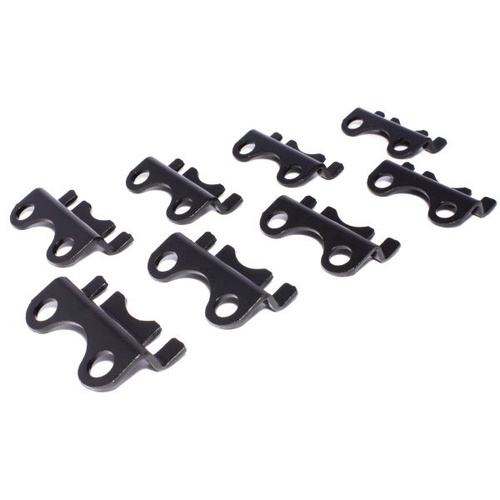 COMP Cams Guideplate, Black Oxide, Steel, Raised, 1 Piece, For Chevrolet Small Block, 5/16 in. Pushrod 7/16 in. Stud, Set of 8