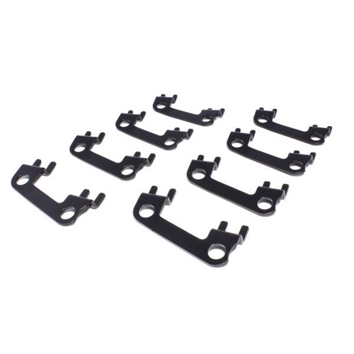 COMP Cams Guideplate, Black Oxide, Steel, Raised, 1 Piece, For Ford Cleveland, 3/8 in. Pushrod, 7/16 in. Stud, Set of 8