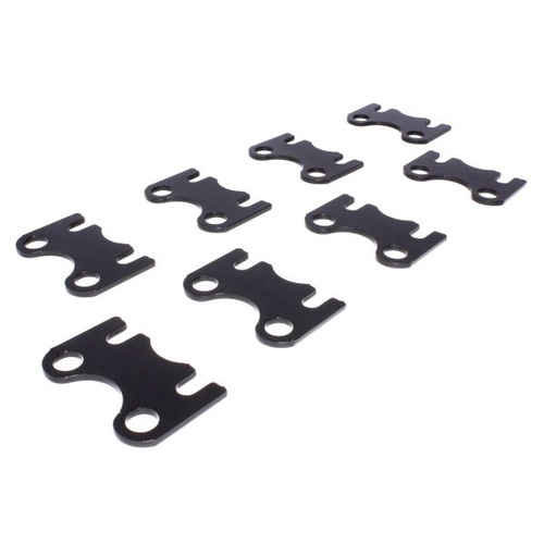 COMP Cams Guideplate, Black Oxide, Steel, Flat, 1 Piece, For Chevrolet Small Block, 3/8 in. Pushrod 7/16 in. Stud, Set of 8