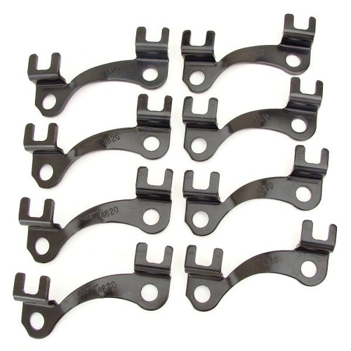 COMP Cams Guideplate, Black Oxide, Steel, Raised, 1 Piece, For Chevrolet Big Block, 7/16 in. Pushrod 7/16 in. Stud, Set of 8