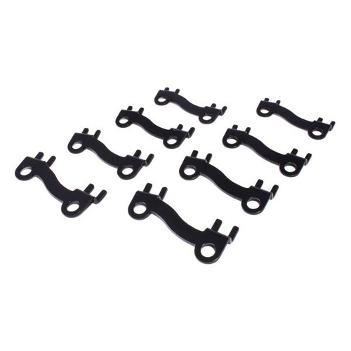 COMP Cams Guideplate, Black Oxide, Steel, Raised, 1 Piece, For Ford 429-460, 3/8 in. Pushrod and 7/16 in. Stud, Set of 8