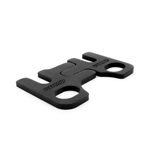COMP Cams Guideplate, Black Oxide, Steel, Flat, 2 Piece, Adjustable, SBC/289-351W, 3/8 in. Pushrod 7/16 in. Stud, Set of 8