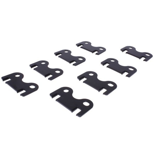 COMP Cams Guideplate, Black Oxide, Steel, Flat, 1 Piece, Olds 350-455, 5/16 in. Pushrod and 5/16 in. Stud, Set of 8