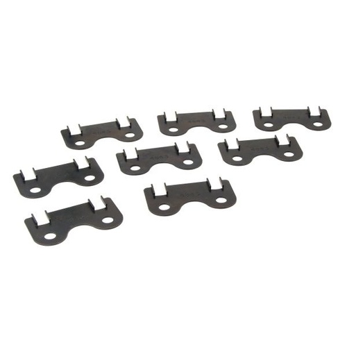 COMP Cams Guideplate, Black Oxide, Steel, Flat, 1 Piece, Olds 350-455, 3/8 in. Pushrod and 5/16 in. Stud, Set of 8