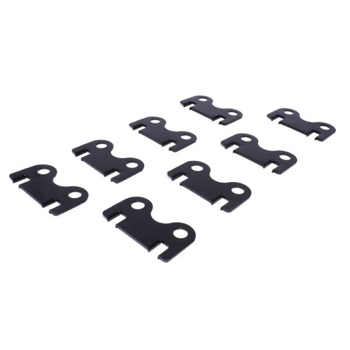 COMP Cams Guideplate, Black Oxide, Steel, Flat, 1 Piece, For Pontiac V8, 3/8 in. Pushrod 7/16 in. Stud, Set of 8