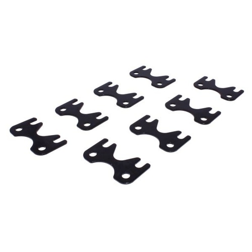 COMP Cams Guideplate, Black Oxide, Steel, Flat, 1 Piece, GM LS, 5/16 in. Pushrod and 8mm Stud, Set of 8