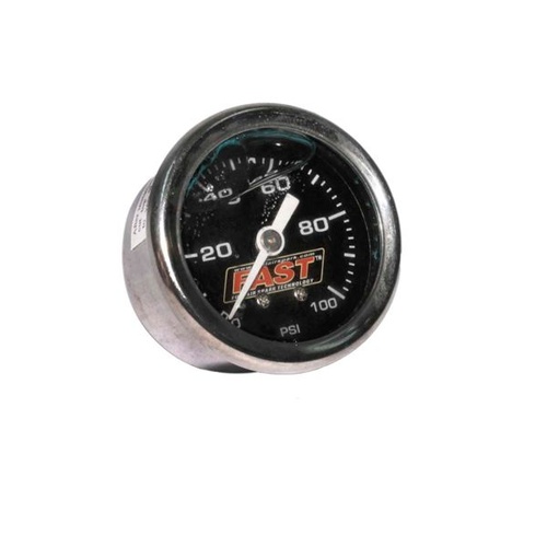 FAST LSX 0-100 PSI 1.5 Inch Stainless EFI Fuel Pressure Gauge