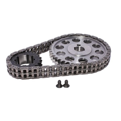 COMP Cams Timing Chain and Gear Set, Keyway Adjustable, Double Roller, Billet Steel Sprockets, .010 in. Undersized '65-'88 For Ford 289-351W, Set