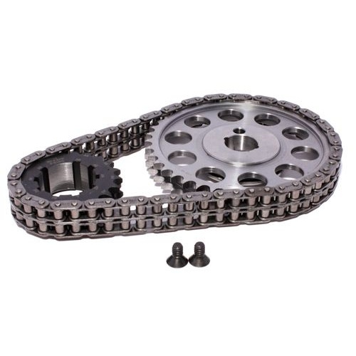 COMP Cams Timing Chain and Gear Set, Keyway Adjustable, Double Roller, Billet Steel Sprockets, .005 in. Undersized '65-'88 For Ford 289-351W, Set
