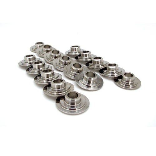 COMP Cams Titanium Retainer, 10 Degree, 1.437 in.-1.500 in. OD Double Springs, Set of 16