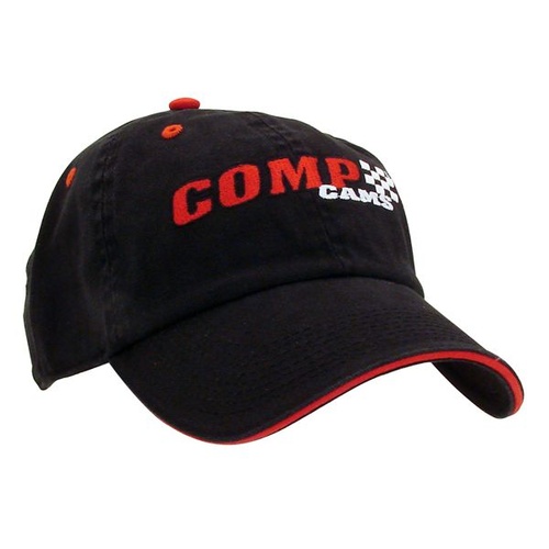 COMP Cams Ball Cap, Cotton Twill, Black, Comp Cams Logo, Velcro® Adjustable Strap, Each
