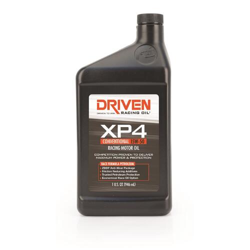 Driven Racing Oil Engine Oil, XP4, Racing, 15W50, ZPPD Enhanced, 1 Quart, Compatible with Methanol/High Octane Race Fuels, Each