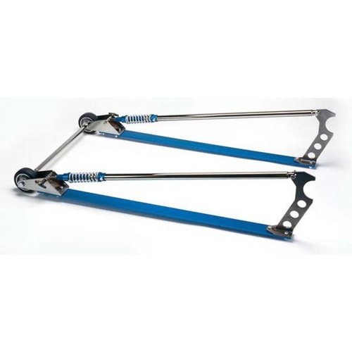 Competition Engineering Wheel-E-Bars, Professional, Chrome Plated/Blue Anodized Finish, Weld-On, Kit