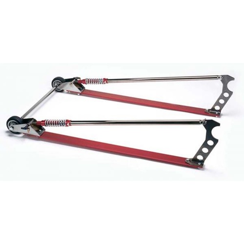 Competition Engineering Wheel-E-Bars, Professional, Chrome Plated/Red Anodized Finish, Weld-On, Kit