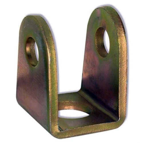 Competition Engineering Bracket, Clevis Mount, Steel, Gold Iridited, 1.160in. Inside Width, 3/4in. Mounting Hole, Each