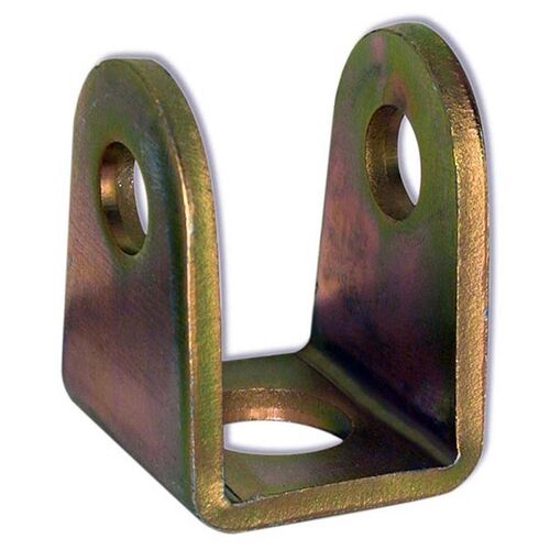 Competition Engineering Bracket, Clevis Mount, Steel, Gold Iridited, 1.160in. Inside Width, 1/2in. Mounting Hole, Each