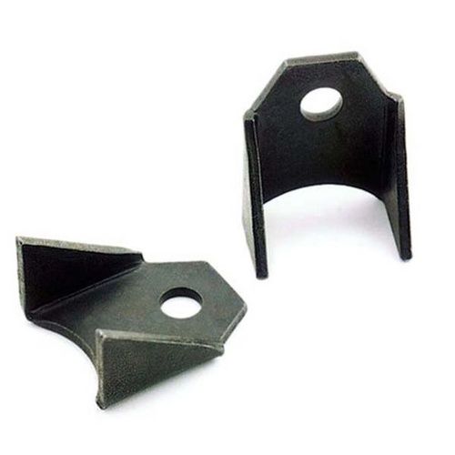 Competition Engineering Brackets, Gusseted Chassis Tabs, Steel, Natural, Pair