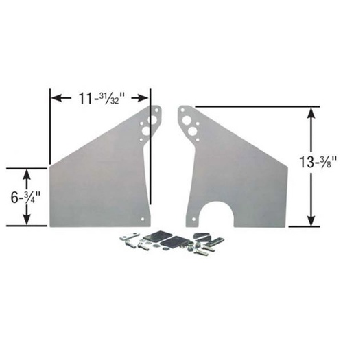 Competition Engineering Motor Plate, Front, Aluminium, 0.250in. Thick, Mopar, Big Block B/RB/Hemi, Each