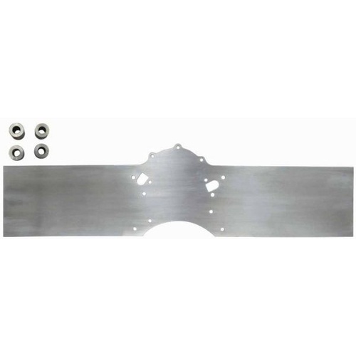Competition Engineering Motor Plate, Front, 0.250in. Thick, Aluminium, Natural, 36.00in. Width, 9.75in. Height, For Ford, Small Block Windsor, Each
