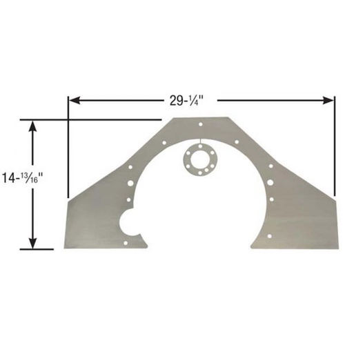 Competition Engineering Motor Plate, Mid-Mount, Steel, For Chevrolet LSX, Each