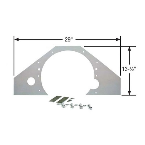 Competition Engineering Motor Plate, Mid-Mount, Aluminium, 0.188 in. Thick, For Chevrolet, Small Block/Big Block, Each